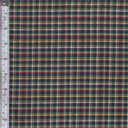 TEXTILE CREATIONS Textile Creations RW0131 Rustic Woven Fabric; Plaid Navy; Green And Yellow; 15 yd. RW0131